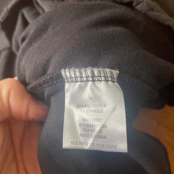 Olive & Oak Women’s Black Short Sleeve Corset Tee Large Square Neck Stretch Soft - Picture 12 of 14